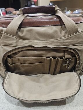 DULUTH CANVAS AND LEATHER DUFFLE BAG, Vintage Duluth Bag